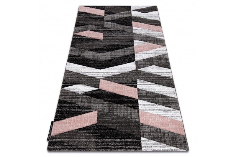 Dywany Lusczow Kusový koberec ALTER Bax pruhy růžový, velikost 160x220 - Houseland.cz