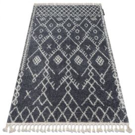 Dywany Lusczow Kusový shaggy koberec BERBER TANGER šedý, velikost 120x170