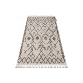 Dywany Lusczow Kusový shaggy koberec BERBER TANGER krémový, velikost 120x170