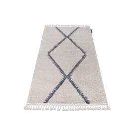 Dywany Lusczow Kusový shaggy koberec BERBER MEKNES krémový, velikost 120x170
