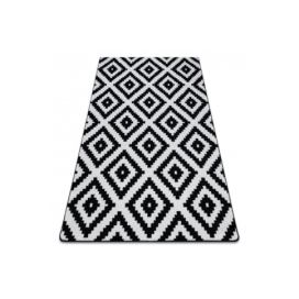 Dywany Lusczow Kusový koberec SKETCH PHILIP bílý / černý - čtverce, velikost 120x170