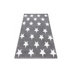 Dywany Lusczow Kusový koberec SKETCH DECLAN šedý / bílý - Hvězda, velikost 160x220 Houseland.cz