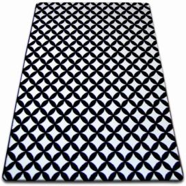 Dywany Lusczow Kusový koberec SKETCH CALLUM bílý / černý - diamant, velikost 120x170