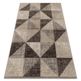Dywany Lusczow Kusový koberec FEEL Triangle béžovo-hnědý, velikost 120x170