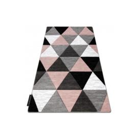 Dywany Lusczow Kusový koberec ALTER Rino trojúhelníky růžový, velikost 240x330 Houseland.cz