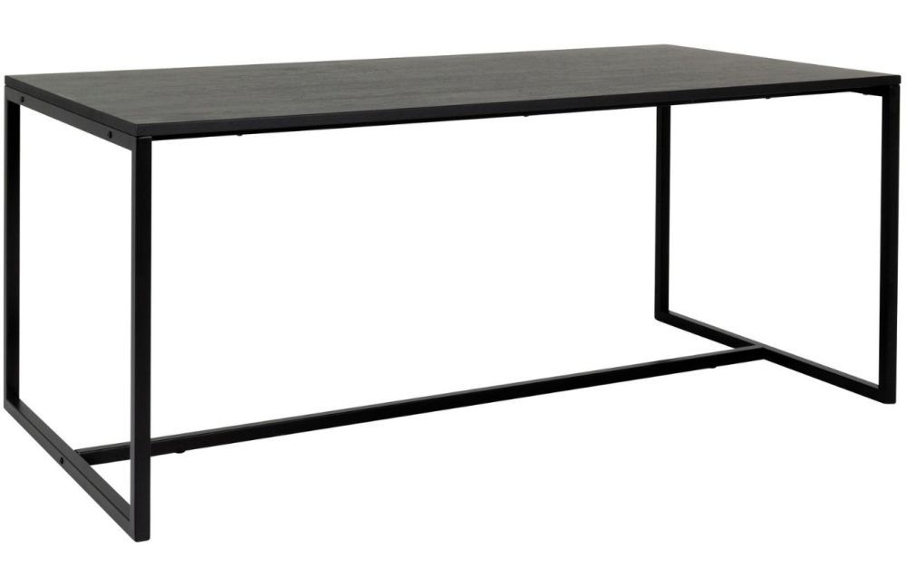 Matně černý dřevěný jídelní stůl Tenzo Lipp 180 x 90 cm - Designovynabytek.cz