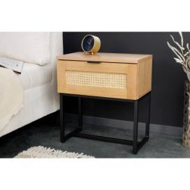 LuxD 26770 Designový noční stolek Pacari 50 cm dub