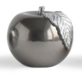 Mondex Kulatá svíčka Jablko 10 cm grafit