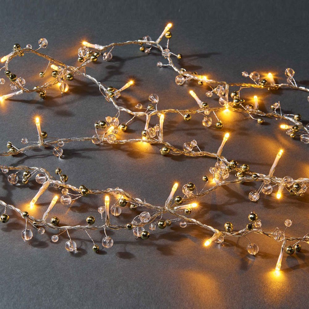 JINGLE LIGHTS LED Světelný řetěz s USB s perlami a rolničkami 40 světel - Butlers.cz