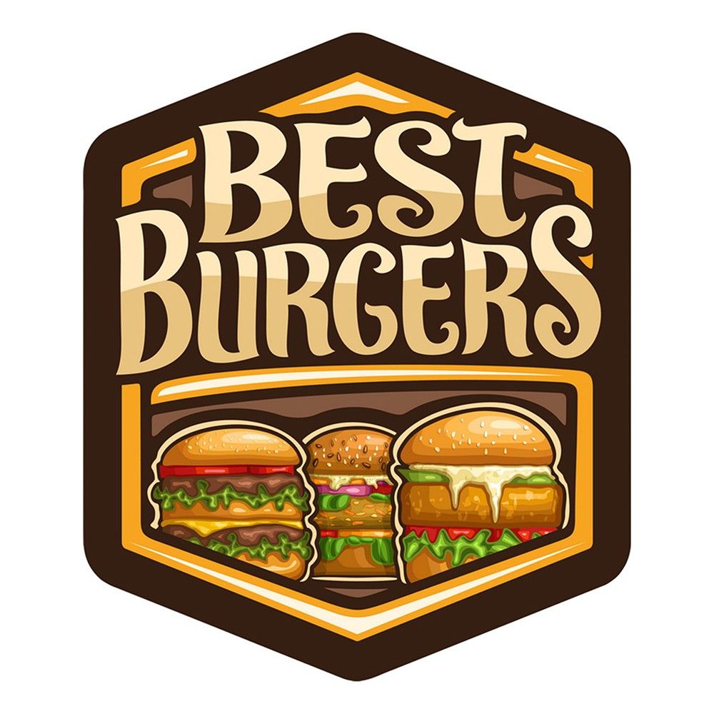 Nástěnná kovová cedule Best Burgers - 38*1*45 cm Clayre & Eef - LaHome - vintage dekorace