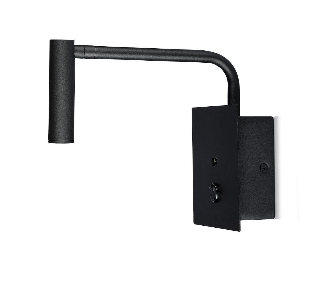  LED Flexibilní nástěnná lampa s USB portem LED/3W/230V  -  Svět-svítidel.cz
