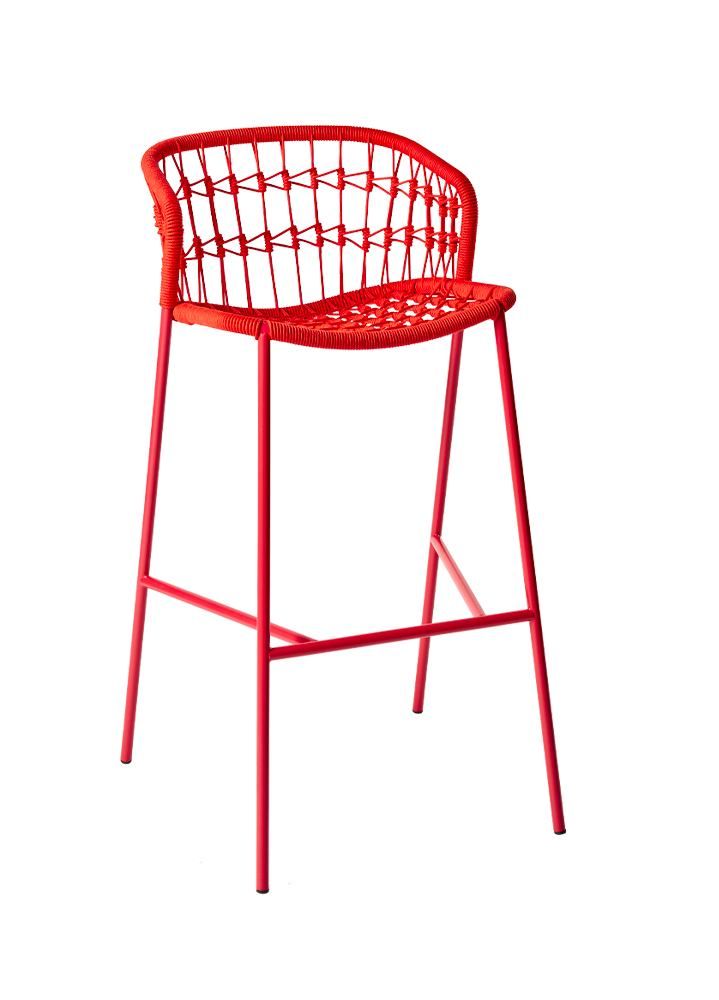 CASTIL zahradní kovová barová židle EMILY 100 cm Barva: Bílá - iodesign.cz