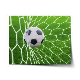 Plakát SABLIO - Fotbalový míč v bráně 90x60 cm