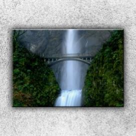 IMPAR Foto na plátno Most u vodopádu 50x35