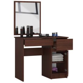 Ak furniture Kosmetický stolek se zrcadlem P-2/SL wenge  pravý