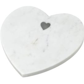 Mramorové servírovací prkénko ve tvaru srdce Marble White - 21*21*1,5cm   Ostatní