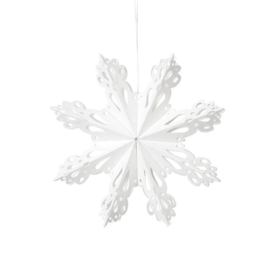 Závěsná vánoční dekorace průměr 15 cm Broste SNOWFLAKE-S - bílá