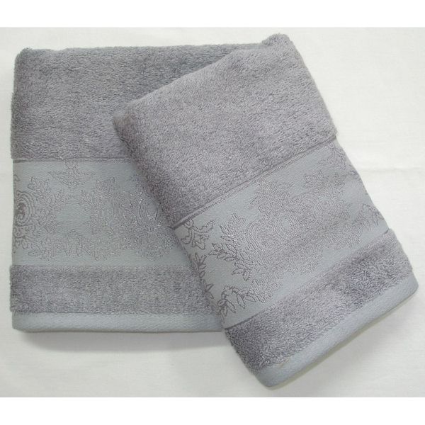 Bambusový ručník Jasmin šedý 50x100 cm  - POVLECENI-OBCHOD.CZ