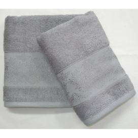 Bambusový ručník Jasmin šedý 50x100 cm 