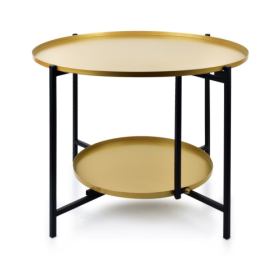 Mondex Dvoupatrový konferenční stolek LUCAS zlatý