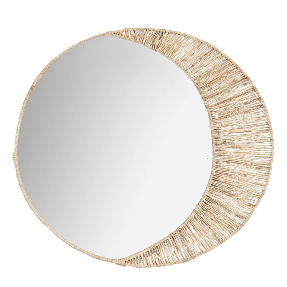 Atmosphera Kulaté zrcadlo MOON s jutovou dekorací, O 50 cm - EDAXO.CZ s.r.o.