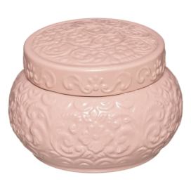 Atmosphera Svíčka v keramické nádobě FOLK, 200g, růžová