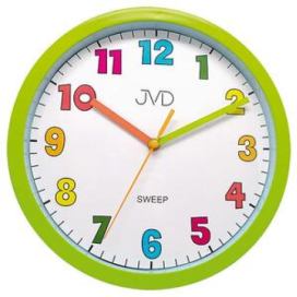 Zelené barevné tiché netikající dětské hodiny JVD sweep HA46.4 (ha46.4)
