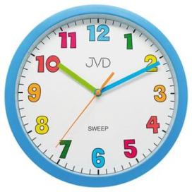Modré barevné tiché netikající dětské hodiny JVD sweep HA46.1 (ha46.1)