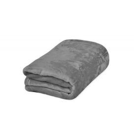 Tmavě šedá mikroplyšová deka SOFT, 150x200 cm