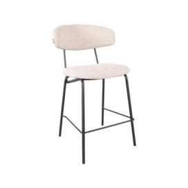 LABEL51 Barová židle ZACK bílé bouclé 95cm