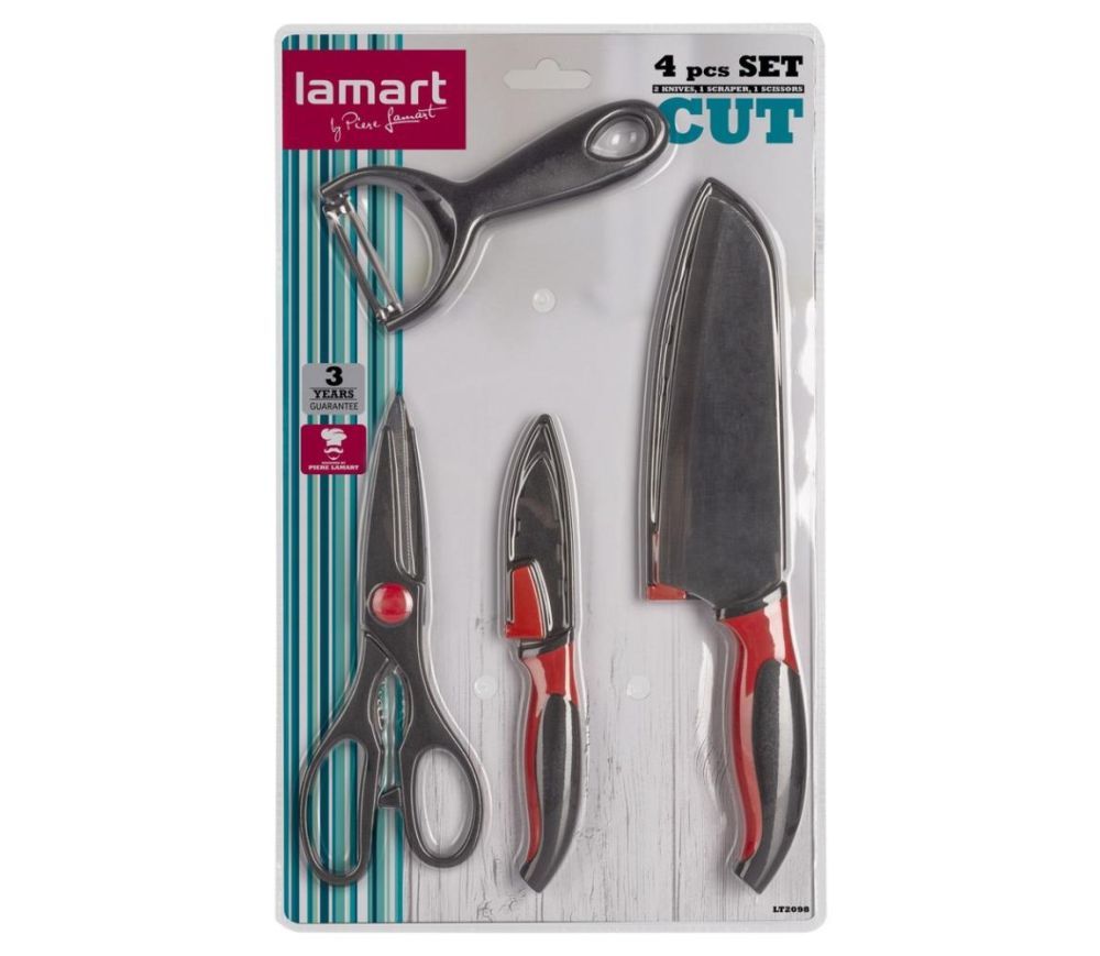 Lamart set 4ks - nože 2ks,škrabka, nůžky - Cut; 42003753 -  Svět-svítidel.cz