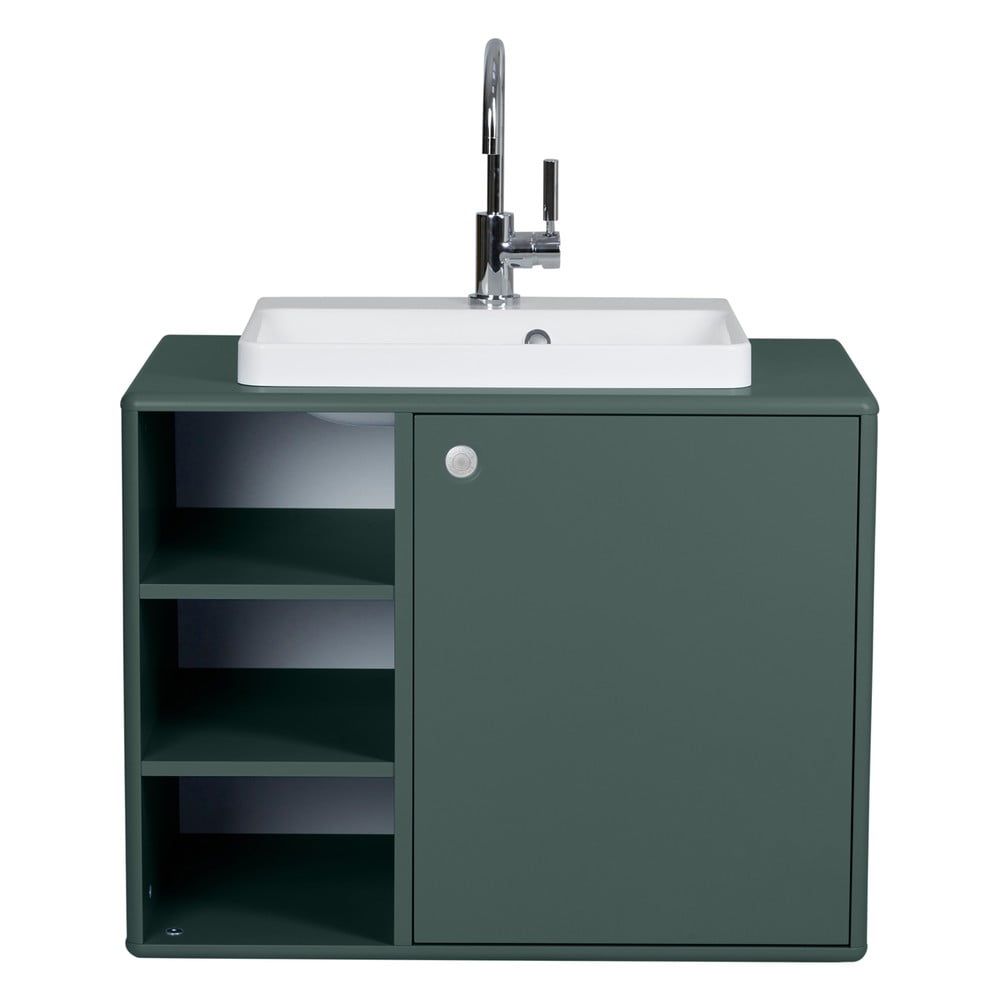Tmavě zelená skříňka s umyvadlem bez baterie 80x62 cm Color Bath - Tom Tailor for Tenzo - Bonami.cz