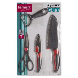 Lamart set 4ks - nože 2ks,škrabka, nůžky - Cut; 42003753