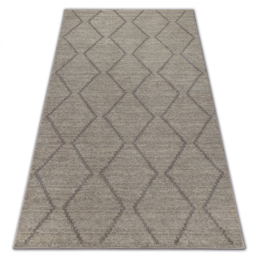 Dywany Lusczow Kusový koberec SOFT ROMBY ETNO krémovo-béžový, velikost 120x170 - Houseland.cz
