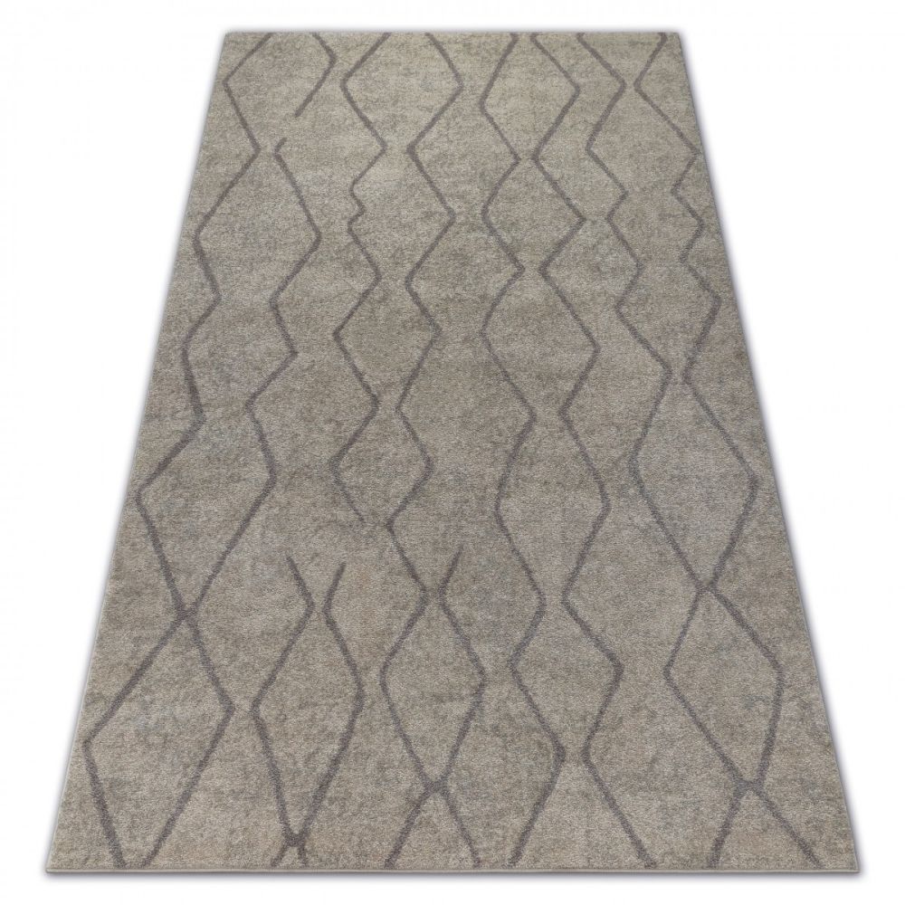 Dywany Lusczow Kusový koberec SOFT CIKCAK krémovo-béžový, velikost 120x170 - Houseland.cz