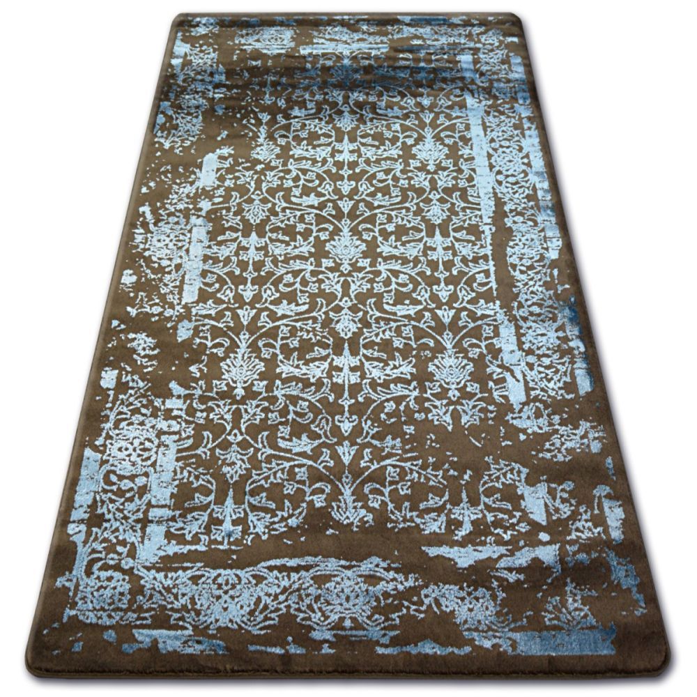 Dywany Lusczow Kusový koberec MANYAS Mariet hnědo-modrý, velikost 120x180 - Houseland.cz