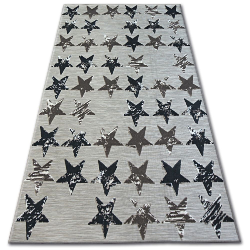 Dywany Lusczow Kusový koberec LISBOA 27219/975 hvězda hnědý, velikost 120x170 - Houseland.cz