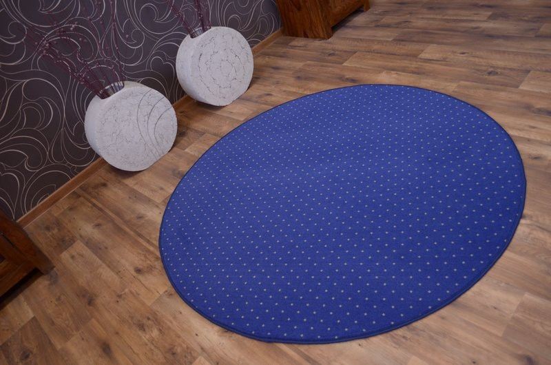 Dywany Lusczow Kulatý koberec AKTUA Breny modrý, velikost kruh 100 - Houseland.cz