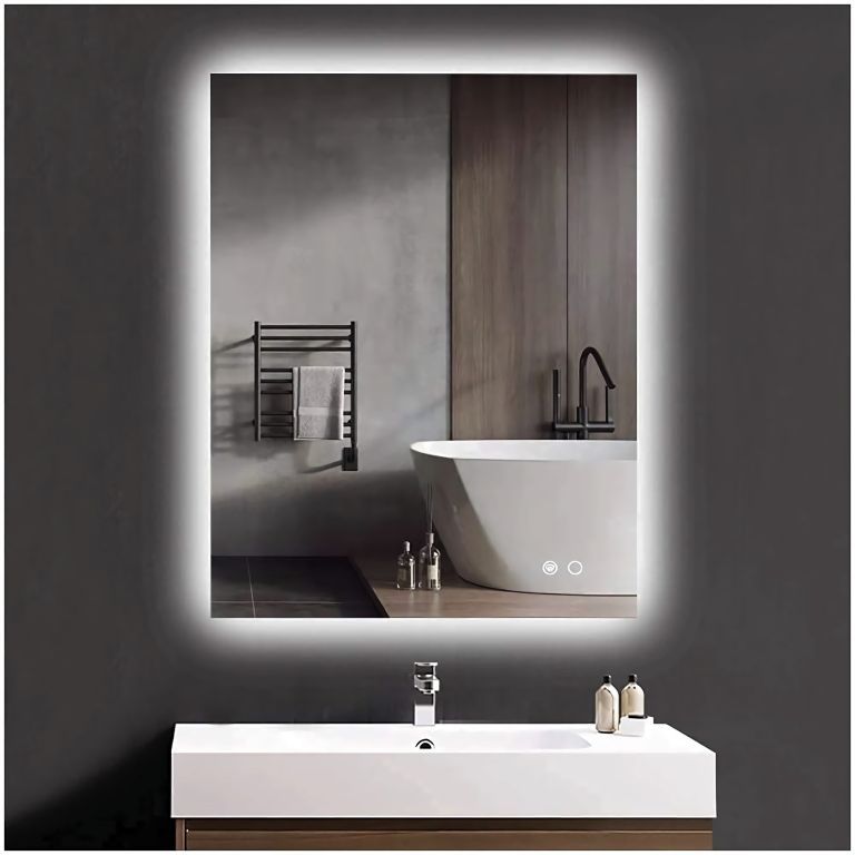 IREDA Koupelnové zrcadlo s LED osvětlením, 70 x 50 cm - Kokiskashop.cz