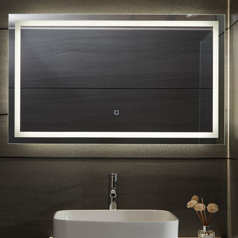 Aquamarin Koupelnové zrcadlo s LED osvětlením, 100 x 60 cm - Kokiskashop.cz