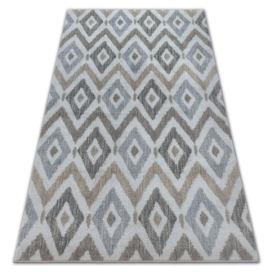 Dywany Lusczow Kusový koberec SOFT ROMBY modro-šedý, velikost 140x190 Houseland.cz