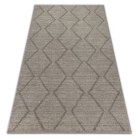 Dywany Lusczow Kusový koberec SOFT ROMBY ETNO krémovo-béžový, velikost 120x170 Houseland.cz