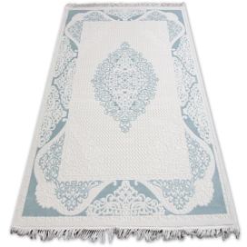 Dywany Lusczow Kusový koberec AKRYLOVÝ MIRADA 5416 Modrý ( Mavi ) Fringe, velikost 160x230 Houseland.cz