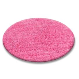 Dywany Lusczow Kulatý koberec SHAGGY Hiza 5cm růžový, velikost kruh 100