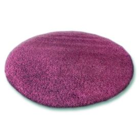 Dywany Lusczow Kulatý koberec SHAGGY Hiza 5cm fialový, velikost kruh 100