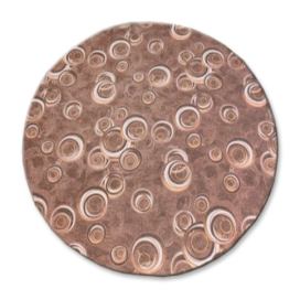Dywany Lusczow Kulatý koberec DROPS Bubbles hnědý, velikost kruh 100