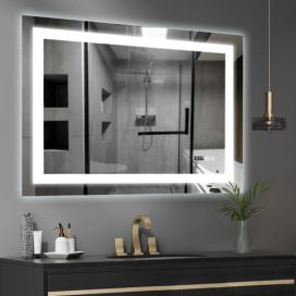 IREDA Koupelnové zrcadlo s LED osvětlením, 90 x 70 cm Kokiskashop.cz