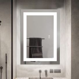 IREDA Koupelnové zrcadlo s LED osvětlením, 80 x 60 cm Kokiskashop.cz