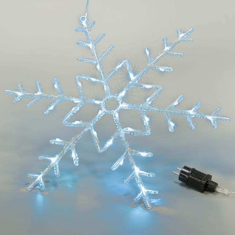 NEXOS Vánoční LED dekorace, sněhová vločka, 42 LED, 55 cm - Kokiskashop.cz
