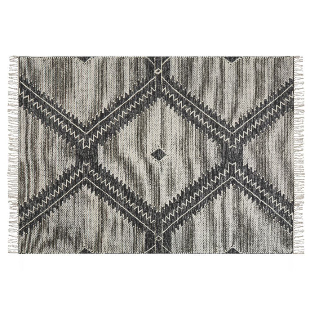 Bavlněný koberec 160 x 230 cm černý/bílý ARBAA - Beliani.cz